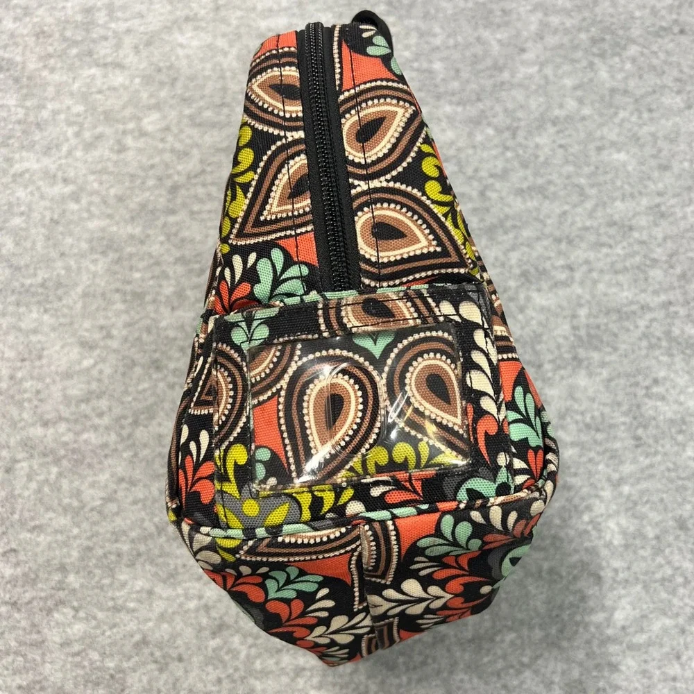 Vera Bradley Provencal Insulated Lunch‎ Bag Paisley Floral Tote Black Orange